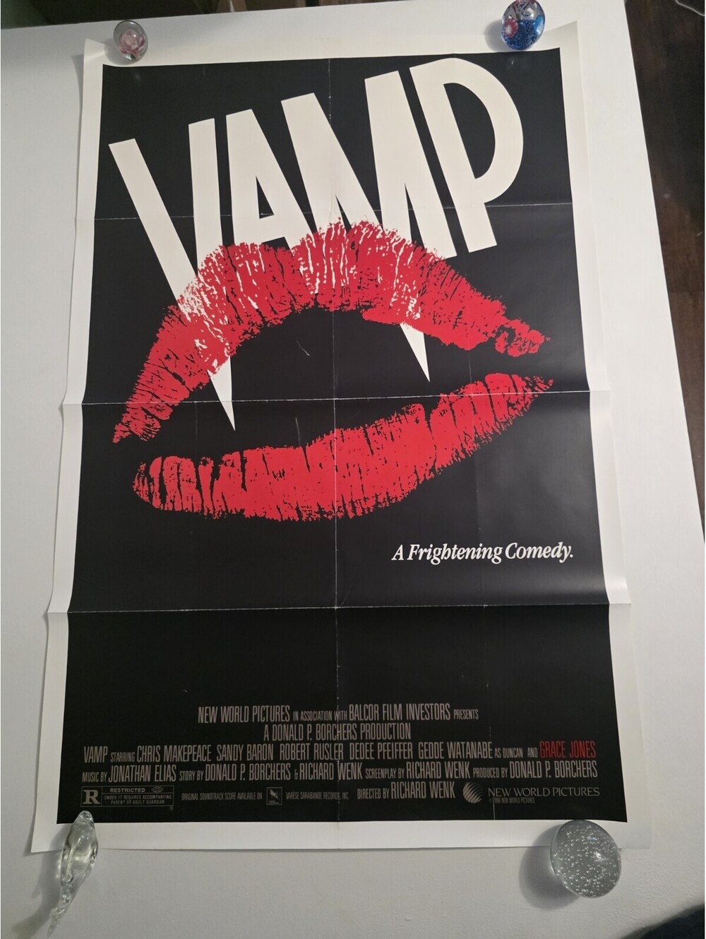 Vamp - Original 1986 One Sheet Movie Poster - 27 x 41 VGUC Horror Vampire